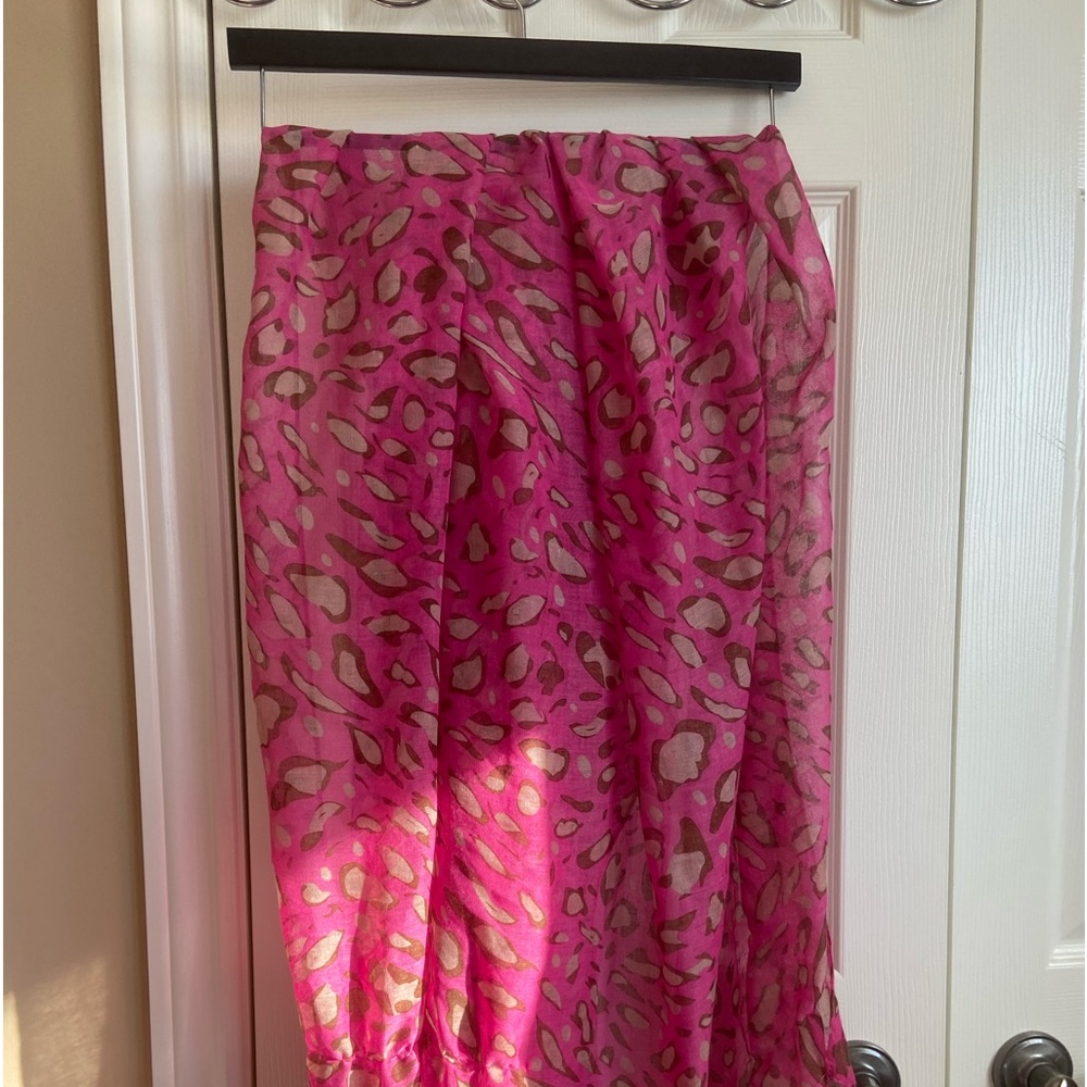 Pink Cheetah Long Scarf/Shawl